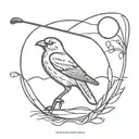 birdie, golf tattoo design idea