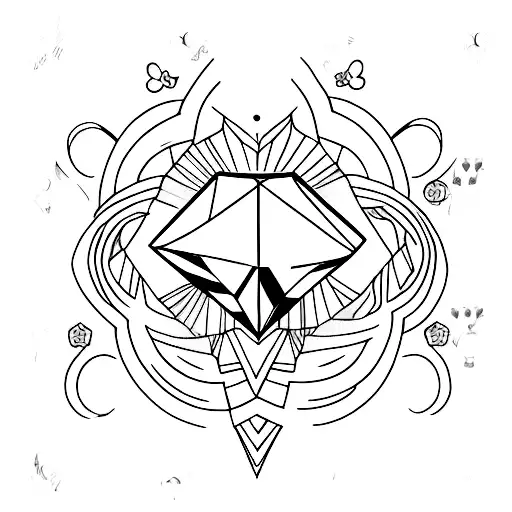 girly tattoo that says unbreakable and has a diamond tattoo design idea