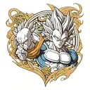 vegeta dragon ball tattoo design idea