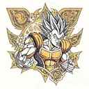 vegeta dragon ball tattoo design idea