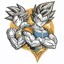 vegeta dragon ball tattoo design idea