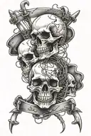 Irish skulls going down the arm with barb wire filament that spells Shot 4 The Stars tattoo design idea