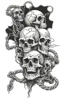 Irish skulls going down the arm with barb wire filament that spells Shot 4 The Stars tattoo design idea