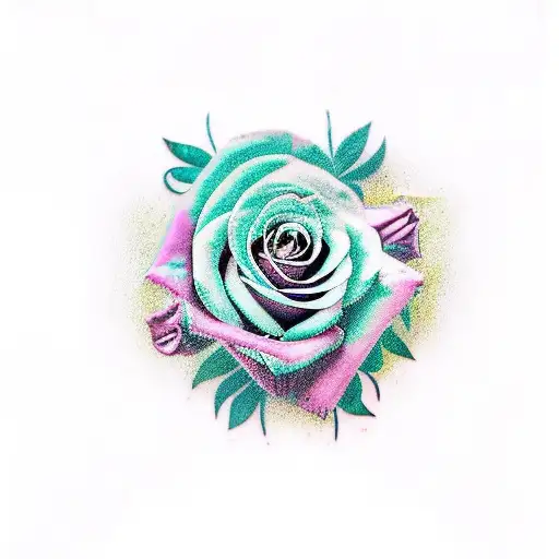 the word RITA as a Beautiful tattoo with roses tattoo design idea