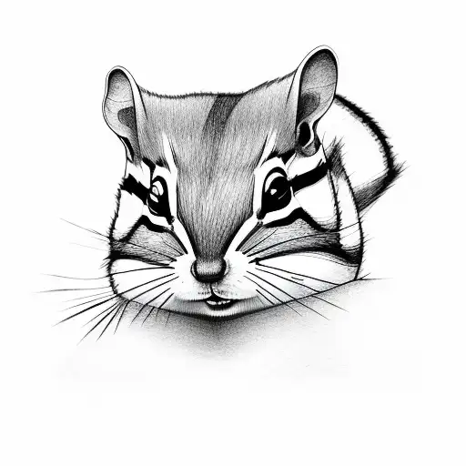 chipmunk tattoo design idea