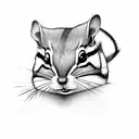 chipmunk tattoo design idea