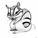 chipmunk tattoo design idea