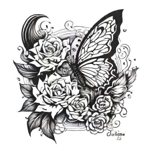 You only have one life, but as long as you live it right once is all you need. It's okay to be afraid, but it's not okay tattoo design idea