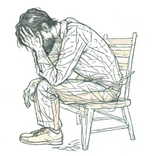 Depression depicted tattoo design idea