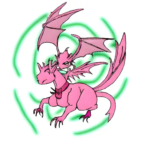 pink Dragon tattoo design idea