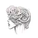 overthinking head  tattoo design idea