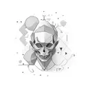 overthinking head  tattoo design idea