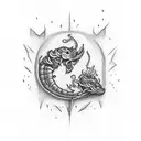 fire with heart in it  tattoo design idea