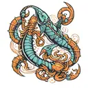 scorpio and pisces sign tattoo design idea