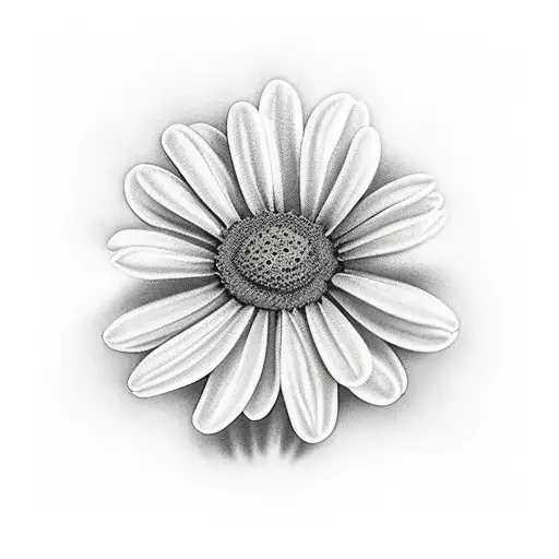 daisy flower, sweet pea flower with a diamond  tattoo design idea