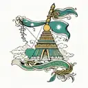 nepalese prayer flag tattoo design idea