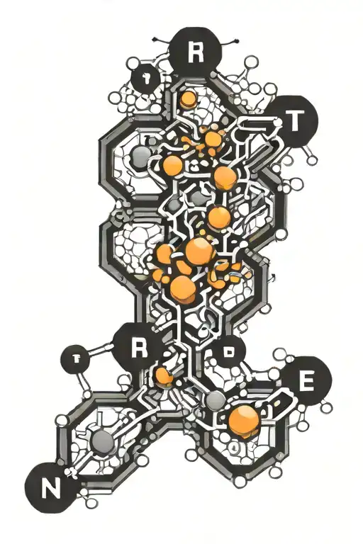 testosterone molecule structure tattoo design idea