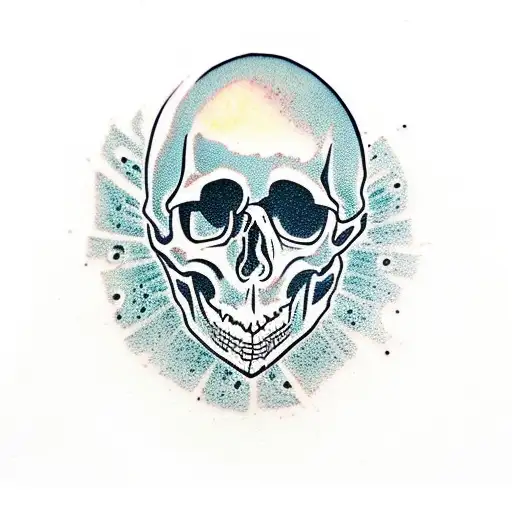 Skull japan gail art tattoo design idea