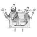 two stick figures having fun on a rollercoaster  tattoo design idea