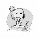 snoopy tattoo design idea