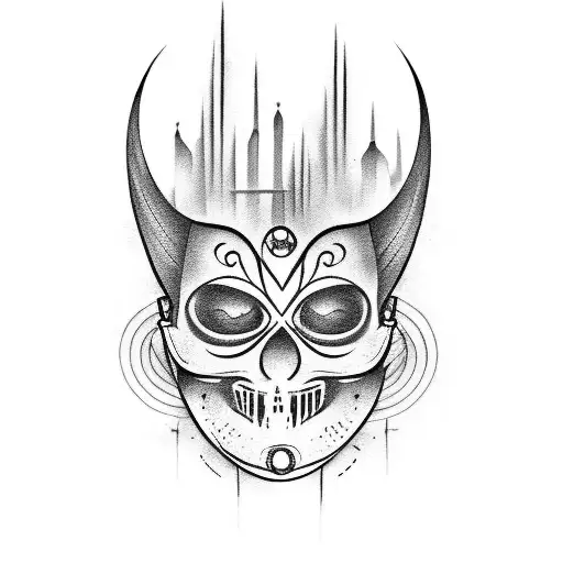 máscaras de teatro  tattoo design idea