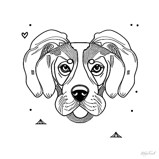 beagle tattoo design idea