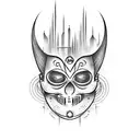 máscaras de teatro  tattoo design idea