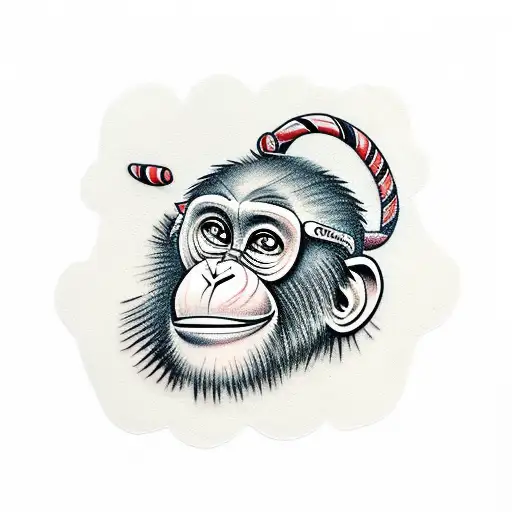 chimp tattoo design idea