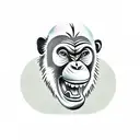 chimp tattoo design idea