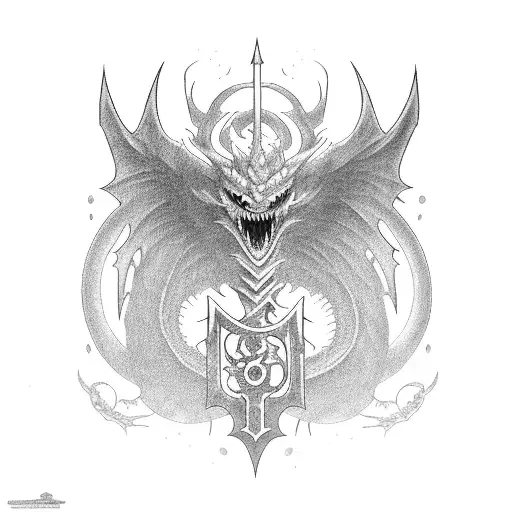 Final Fantasy 7 Buster Sword wrapped around with Dragons tattoo design idea