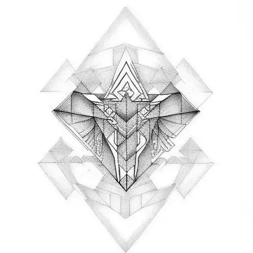 alphabet V tattoo design idea