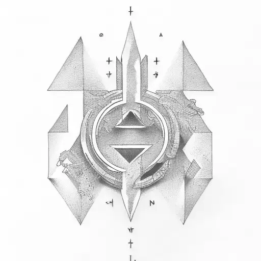 alphabet V tattoo design idea