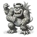 sully monsters Inc aggression mike cowers tattoo design idea