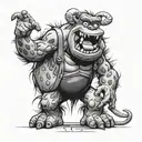 sully monsters Inc aggression mike cowers tattoo design idea