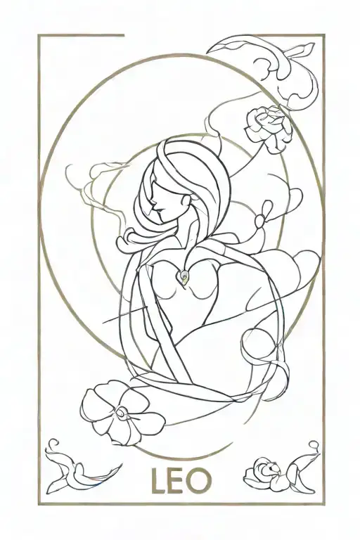 Leo x Gemini zodiac sign tattoo design idea