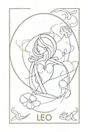 Leo x Gemini zodiac sign tattoo design idea