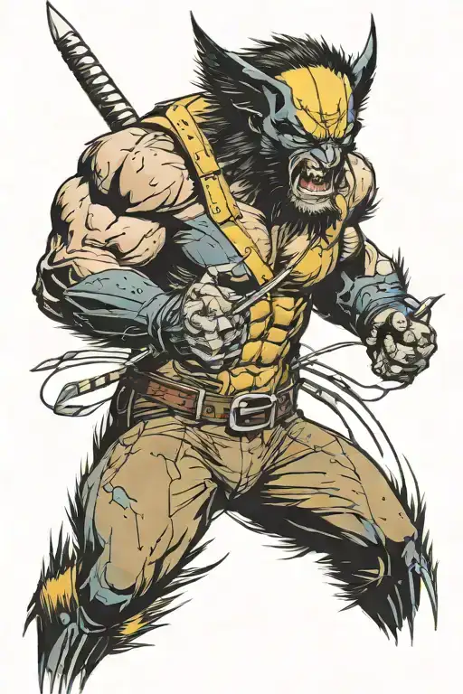 wolverine animal crazy tattoo design idea