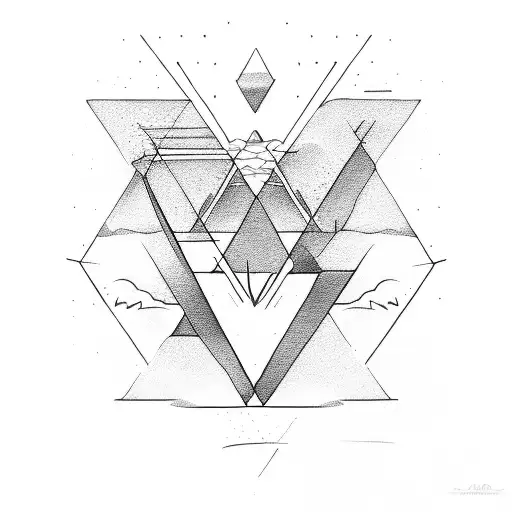 Triangle tattoo design idea