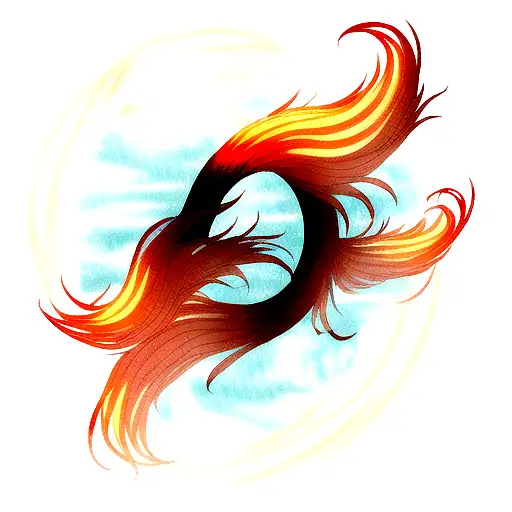 nine tailed fox tattoo design idea