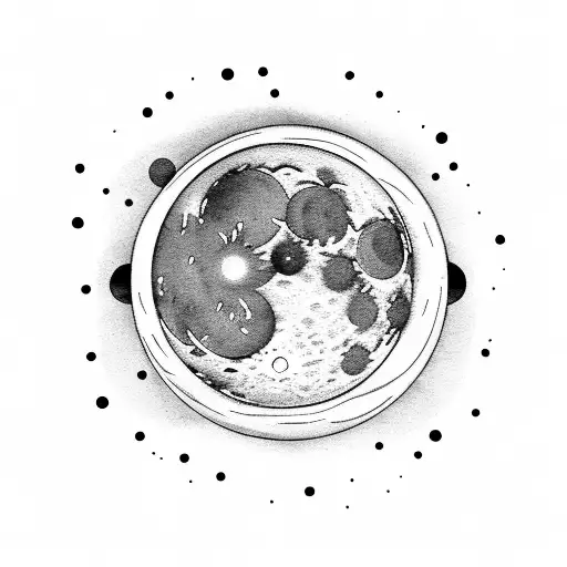 moon phases in a straight line tattoo design idea