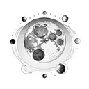 moon phases tattoo design idea