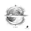 moon phases tattoo design idea