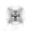 christian cross made by bible verse  tattoo design idea