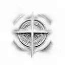 christian cross made by bible verse  tattoo design idea