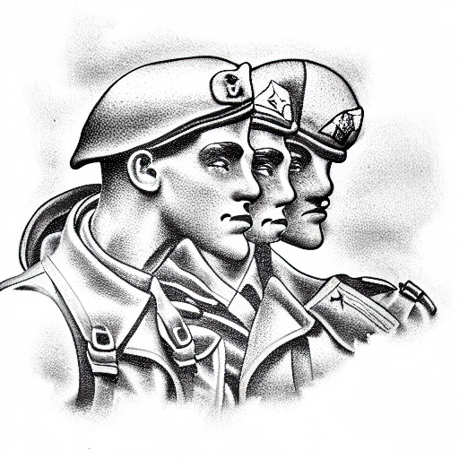 world war II soldier tattoo design idea
