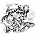 world war II soldier tattoo design idea