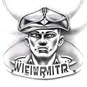 world war II soldier tattoo design idea