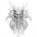 pictish creature tattoo design idea