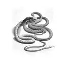 An old-fashioned telephone wrapped around a snake with a rustic Southern twist tattoo design idea