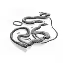 An old-fashioned telephone wrapped around a snake with a rustic Southern twist tattoo design idea